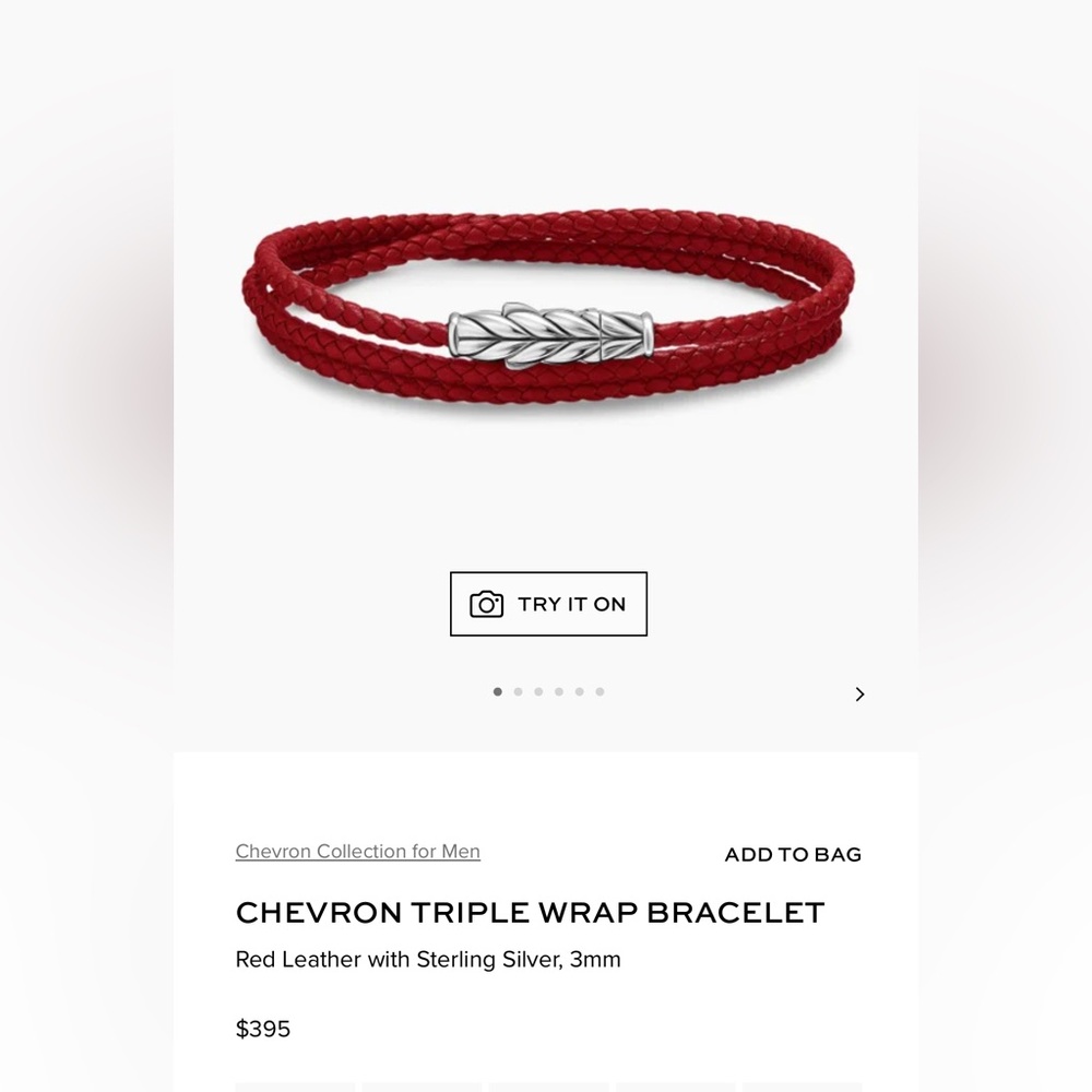 Authentic David Yurman Triple Wrap Bracelet